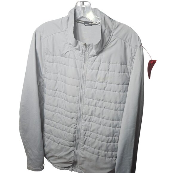 Nike Running Mens XL Lightweight Quilted Full-Zip Jacket Gray - Picture 1 of 4